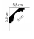 Dekorativní lišta na strop MDA005 200 x 5.8 x 5.8 cm Mardom