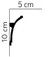 Dekorativní lišta na strop MDB100 200 x 10 x 5 cm Mardom