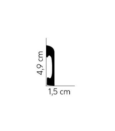 Podlahová lišta MD004 200 x 4.9 x 1.5 cm Mardom