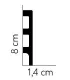 Podlahová lišta MD014 200 x 8 x 1.4 cm Mardom