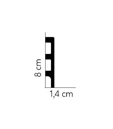 Podlahová lišta MD014 200 x 8 x 1.4 cm Mardom