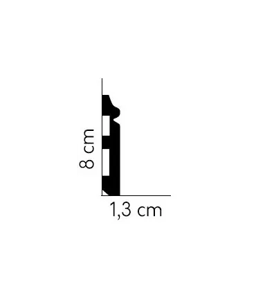 Podlahová lišta MD018 200x8x1.3 cm Mardom