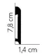 Podlahová lišta MD234 200x7.8x1.4 cm Mardom