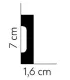 Podlahová lišta MD359 200x7x1.6 cm Mardom