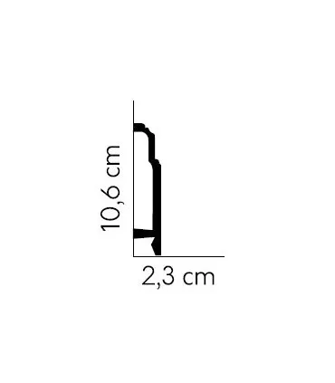 Podlahová lišta MD363 200x10.6x2.3 cm Mardom