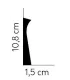 Podlahová lišta QS004 200x10.8x1.5 cm Mardom