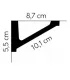 Dekorativní lišta na strop MDB132 200x5.5x8.7 cm Mardom