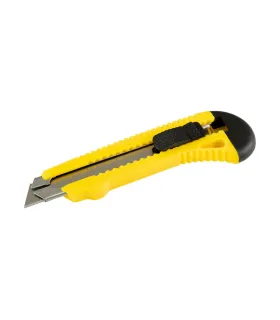 Nůž s odlamovací čepelí MASTERTOOL 18 mm, kovová vodítka, tlačítková svorka 17-0528