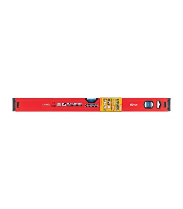Vodováha stavební hliníková MASTERTOOL PROFI 60 cm 2 libely 0,5 mm/m 0,03° výklenek pro montáž na potrubí 37-0603