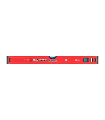 Vodováha stavební hliníková MASTERTOOL PROFI 60 cm 2 libely 0,5 mm/m 0,03° výklenek pro montáž na potrubí 37-0603