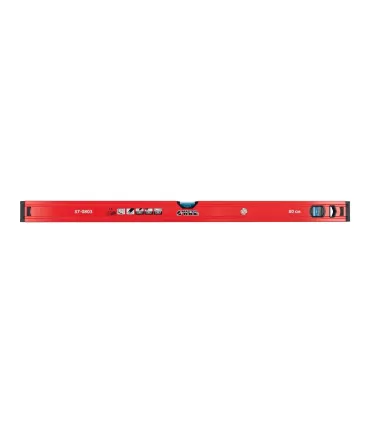 Vodováha stavební hliníková MASTERTOOL PROFI 80 cm 2 libely 0,5 mm/m 0,03° výklenek pro montáž na potrubí 37-0803