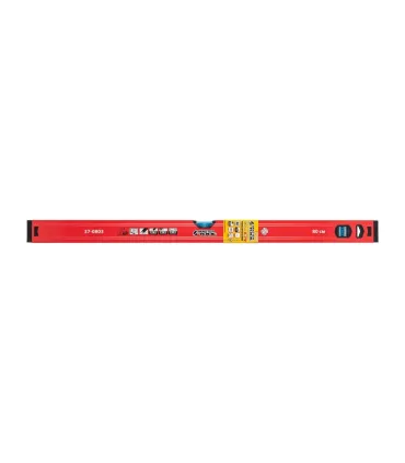 Vodováha stavební hliníková MASTERTOOL PROFI 80 cm 2 libely 0,5 mm/m 0,03° výklenek pro montáž na potrubí 37-0803