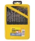 Sada vrtáků do kovu MASTERTOOL 19 ks HSS 1-10 mm metal box WHITE 11-0119