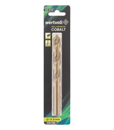 Vrták do kovu WERTVOLL HSS COBALT 13,0*151mm DIN338 DR-5130