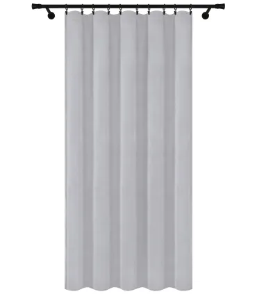 Velurový závěs na řasící pásce barva Šedá