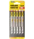 Plátky do přímočaré pily HCS MASTERTOOL PROGRESSOR na dřevo/ plast čisté rovné střih 8-12TPI/116 mm T234X 5 ks 14-2820
