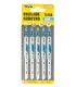 Plátky do přímočaré pily MASTERTOOL HCS pro kov čisté rovné střih 21TPI/132 mm 5 ks 14-2813