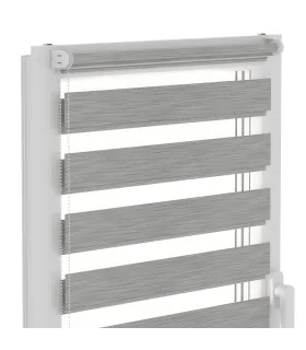Roleta Den a Noc Delux Plus série Graphite Wood DN21