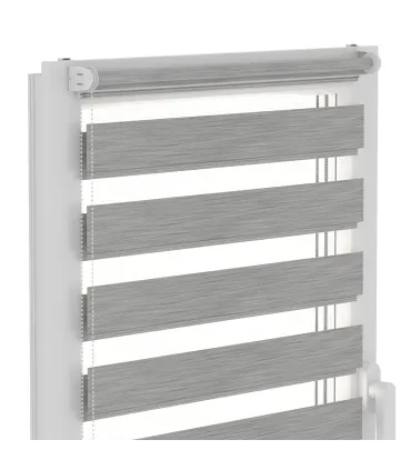 Roleta Den a Noc Delux Plus série Graphite Wood DN21