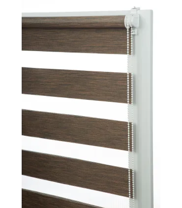 Roleta Den a Noc Delux Plus série Mocha Wood DN23