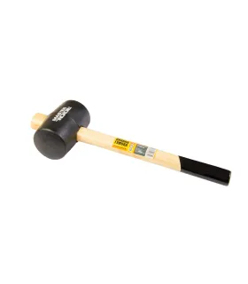 Kladivo pryžové MASTERTOOL 60 mm 450 g dřevěná násada černá 02-0302