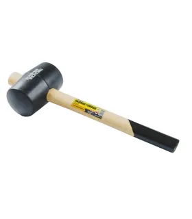 Kladivo pryžové MASTERTOOL 75 mm 680 g dřevěná násada černá 02-0303