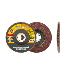 Kotouč brusný lamelový MASTERTOOL Т27 P36 125*22 mm 08-2203