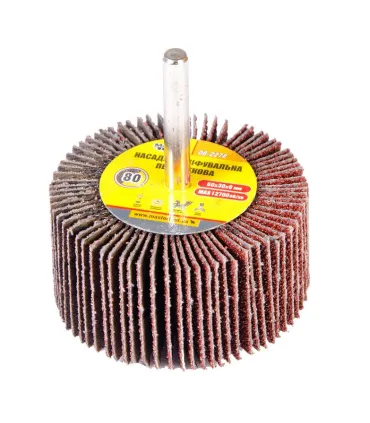 Válec lamelový brusný MASTERTOOL 60*30 mm P80 s hřídelí 6 mm 08-2278