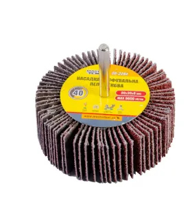Válec lamelový brusný MASTERTOOL 80*30 mm P40 s hřídelí 6 mm 08-2284