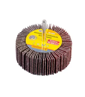 Válec lamelový brusný MASTERTOOL 80*30 mm P60 s hřídelí 6 mm 08-2286