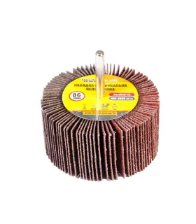 Válec lamelový brusný MASTERTOOL 80*40 mm P80 s hřídelí 6 mm 08-2298