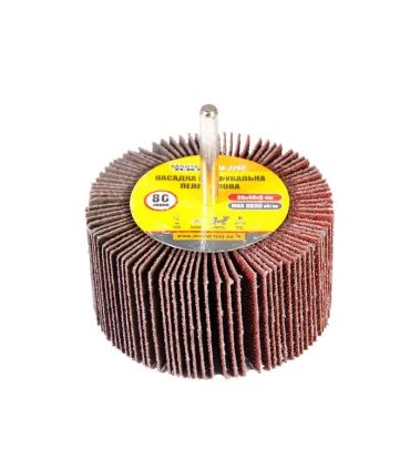 Válec lamelový brusný MASTERTOOL 80*40 mm P80 s hřídelí 6 mm 08-2298