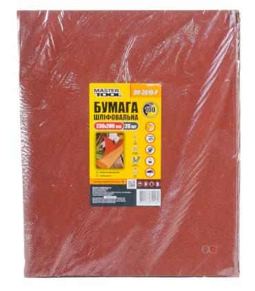 Papír brusný voděodolný MASTERTOOL 230*280 mm P100 20 ks 08-2610-Р