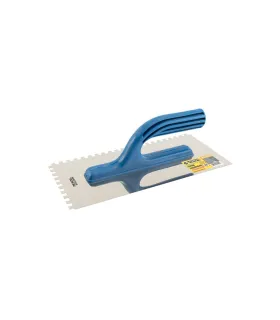 Hladítko nerezové MASTERTOOL 125*270 mm zub 6x6 mm plastová rukojeť 08-2826
