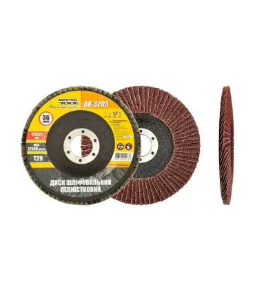 Kotouč brusný lamelový MASTERTOOL Т29 P36 125*22 mm 08-3203