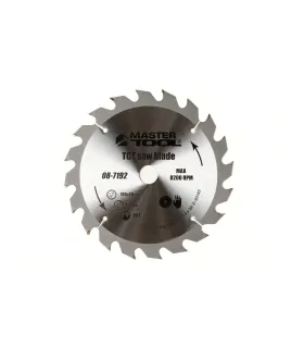 Kotouč pilový na řezání dřeva MASTERTOOL zuby z karbidu wolframu 185*20*20Т, adaptér 20-16 08-7192