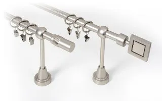 Garnýže jednoduché Ø19 mm satin nickel 