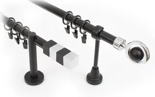 Garnýže Magic Ø19 mm černé mat jednoduché