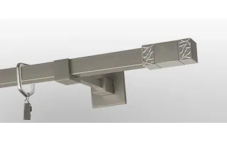 Garnýže Quadro jednoduché satin nickel