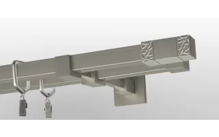Garnýže Quadro dvojité satin nickel