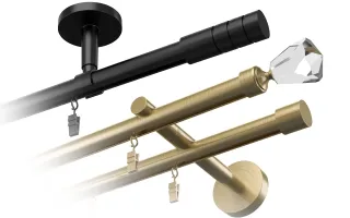 Stylové hliníkové kolejnice Elegant Ø19 mm